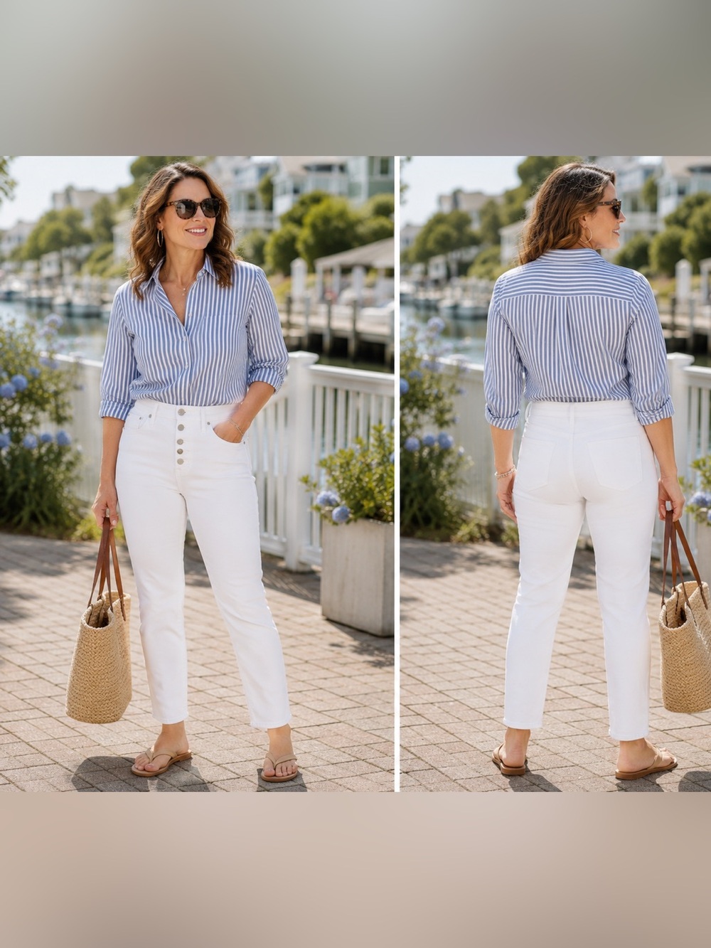 NWT J Crew Essential Straight Jean, White, High-Rise, Button Fly Jeans, Size 32